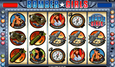 bomber girls 5 reel 25 payline microgaming bonus slot